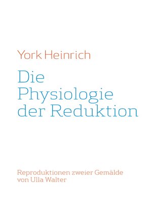 cover image of Die Physiologie der Reduktion